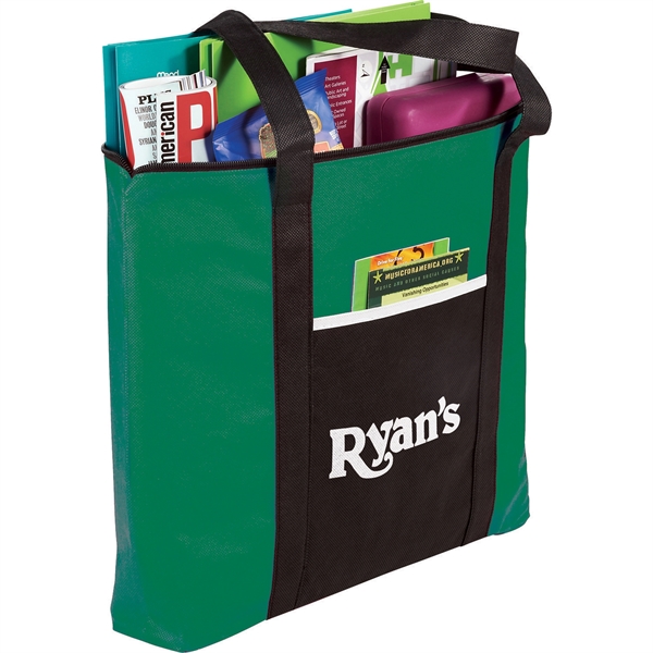 Timeline Non-Woven Zip Convention Tote - Image 1