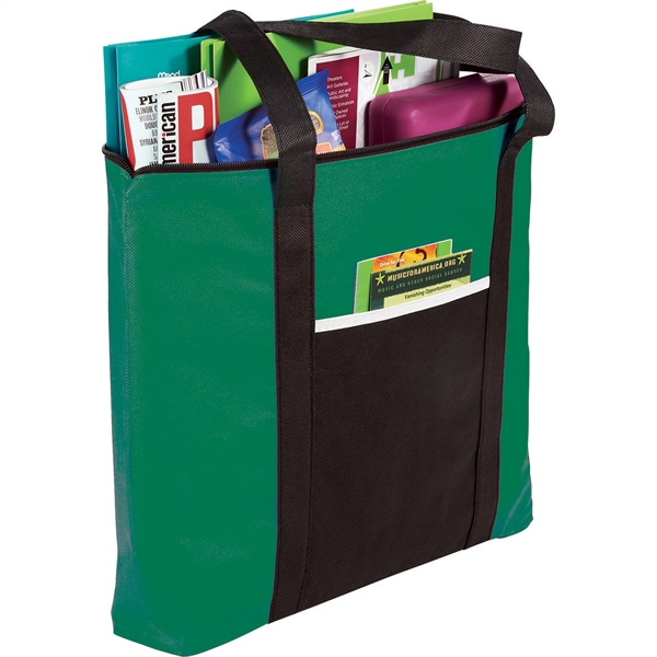 Timeline Non-Woven Zip Convention Tote - Image 7