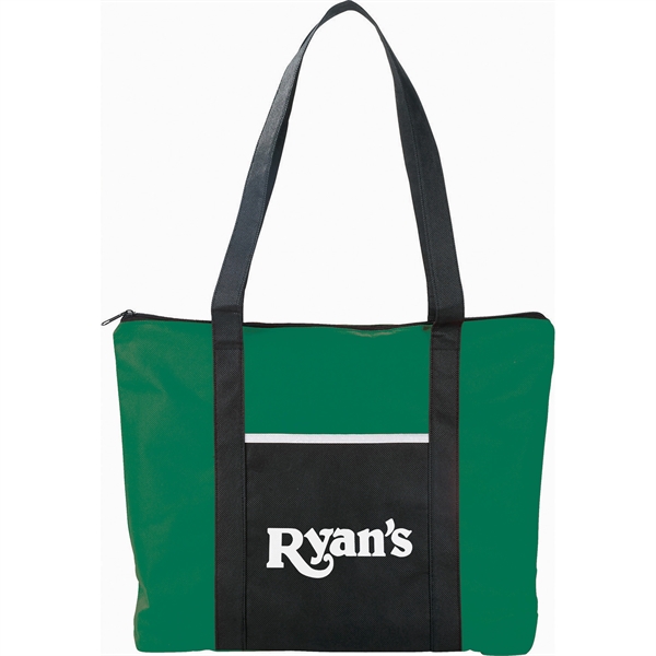 Timeline Non-Woven Zip Convention Tote - Image 9