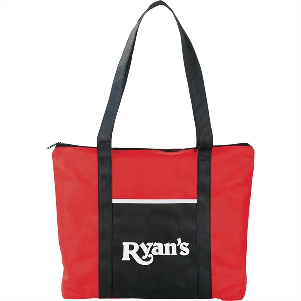 Timeline Non-Woven Zip Convention Tote - Image 26