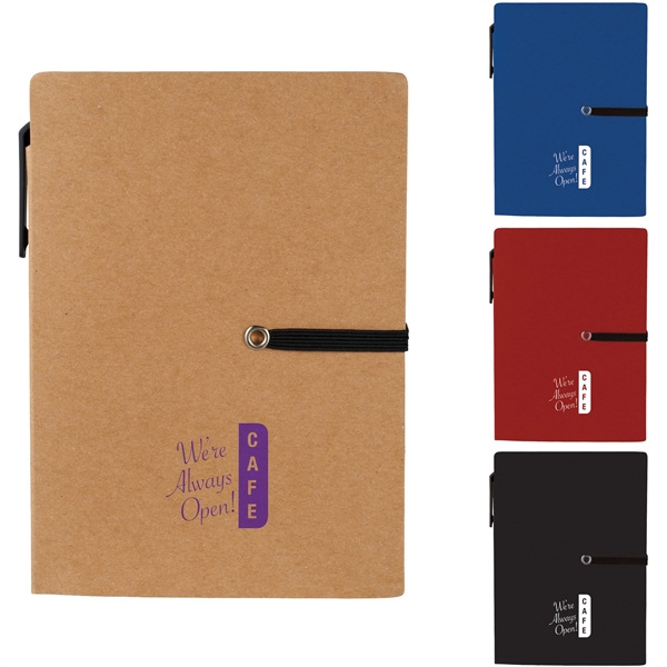 4" x 5.5" Stretch Notebook with Pen - Image 9