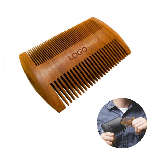 Wooden Beard Comb & Case - Image 1