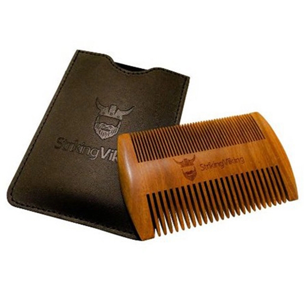 Wooden Beard Comb & Case - Image 3
