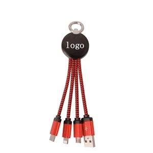 Light Up Logo Multi USB Charging Cable 4 In One Design