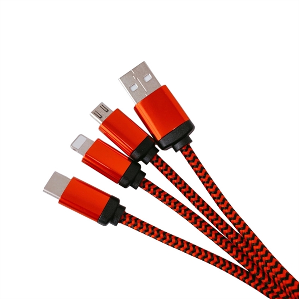 Light Up Logo Multi USB Charging Cable 4 In One Design - Image 2