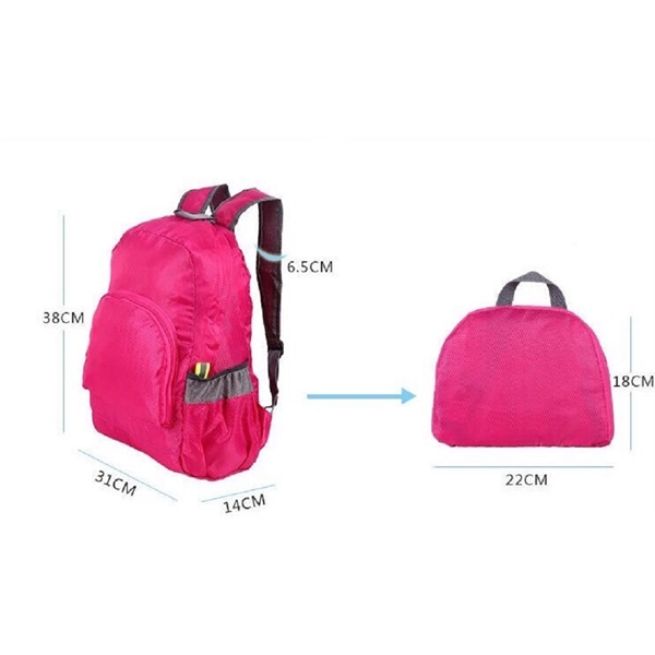 Waterproof 420D Oxford Fabric Foldable Travel Backpack - Image 7