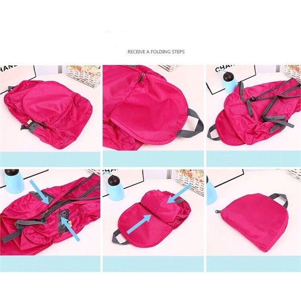 Waterproof 420D Oxford Fabric Foldable Travel Backpack - Image 10