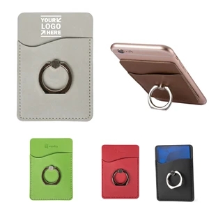 Mobile Phone Ring Stand with Card Holder
