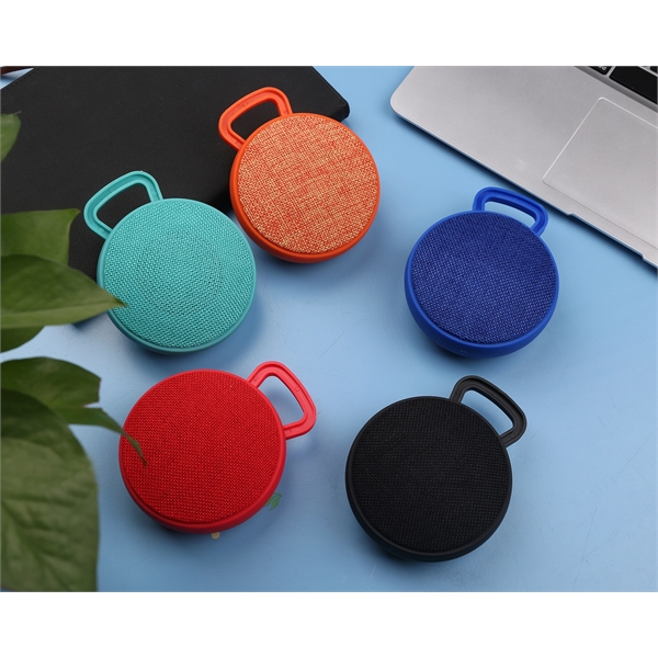 Round Fabric Bluetooth Speaker - Image 1