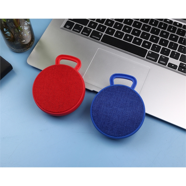 Round Fabric Bluetooth Speaker - Image 3