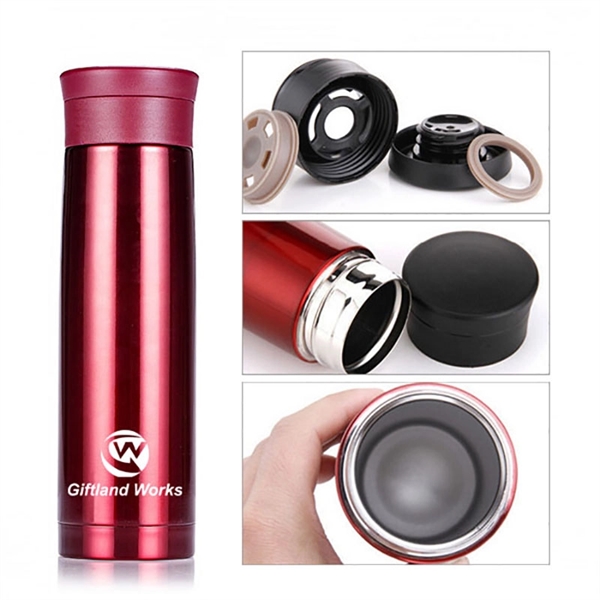 Portable Double Wall Stainless Steel Insulated Car Bottle - Image 3