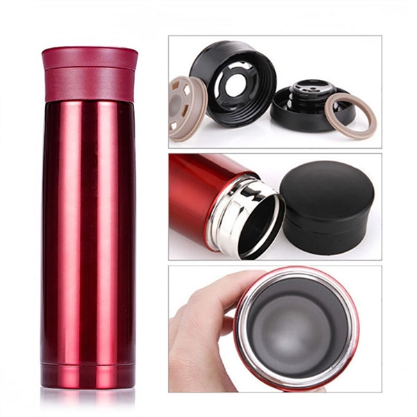 Portable Double Wall Stainless Steel Insulated Car Bottle - Image 4