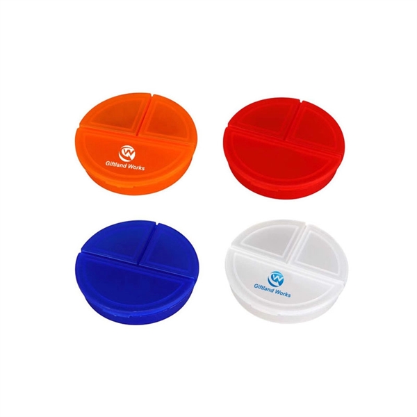 Round Shape Pill Case Or Pill Box Or Pill Container Three Co - Image 1
