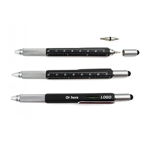 Multi- Tool Level Pen With Ruler Stylus Pen 