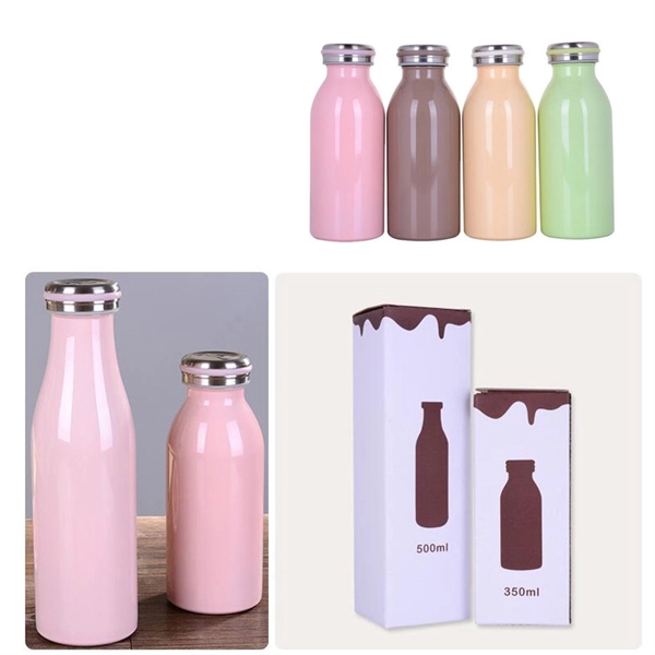 Milk Bottle Shape Insulated Water Bottle - Image 4