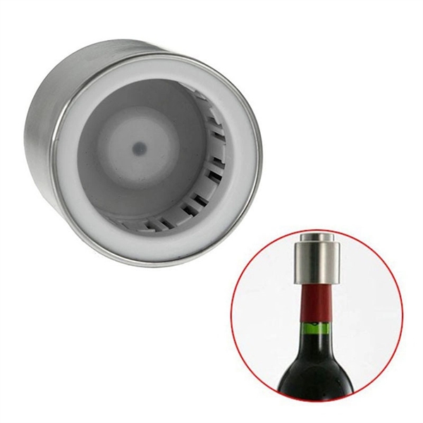 Press Style Stainless Steel Wine Stopper - Image 2