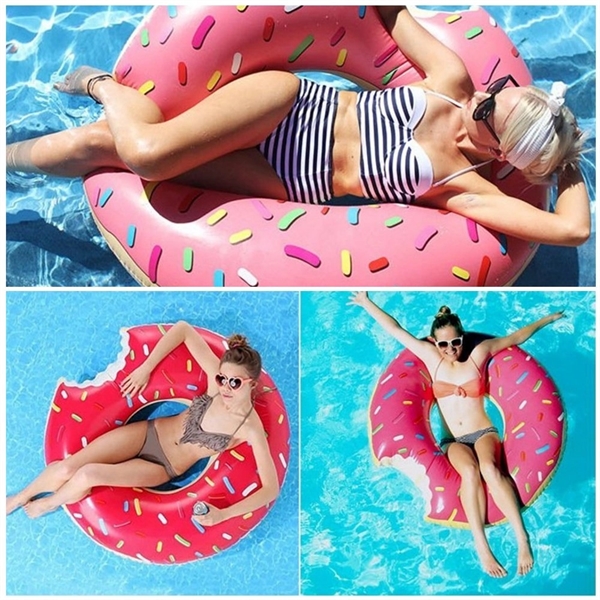 Inflatable Adult Donut Pool Swim Ring - Image 4