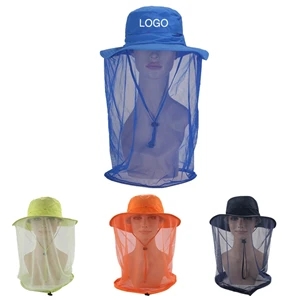 Anti-mosquito Mask Hat with Head Net Mesh Face Protection