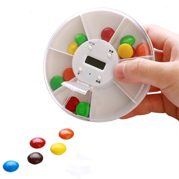 Circular Electronic Timing Pill Case - Image 2