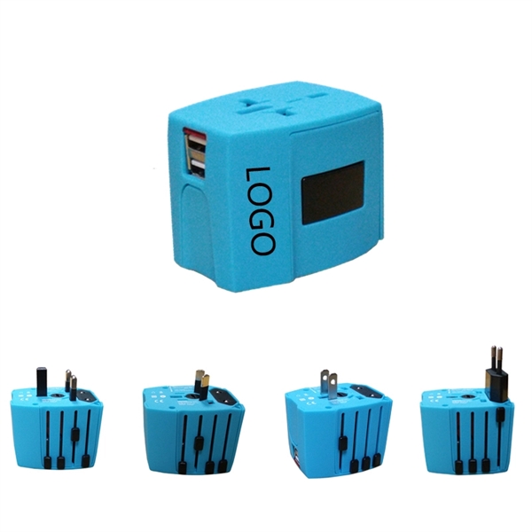 Universal Travel Adapter Or Plug with 2 USB Ports - Image 1