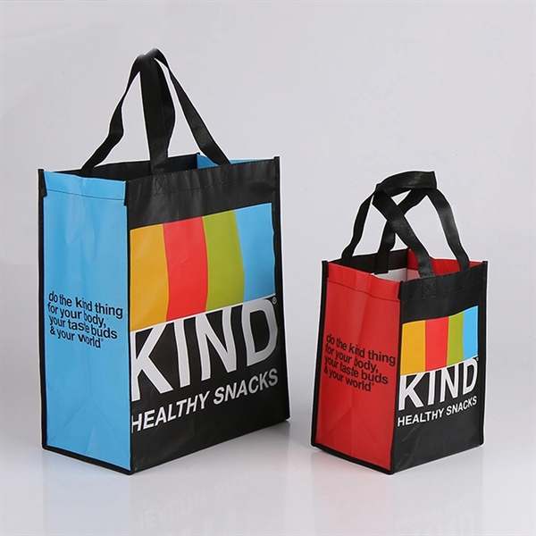 Custom Laminated Full Color Non Woven Shopping Tote Bag - Image 1