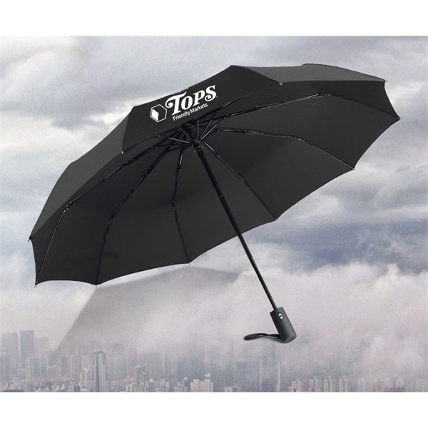 Windproof Travel Umbrella Compact Automatic Open Close - Image 3