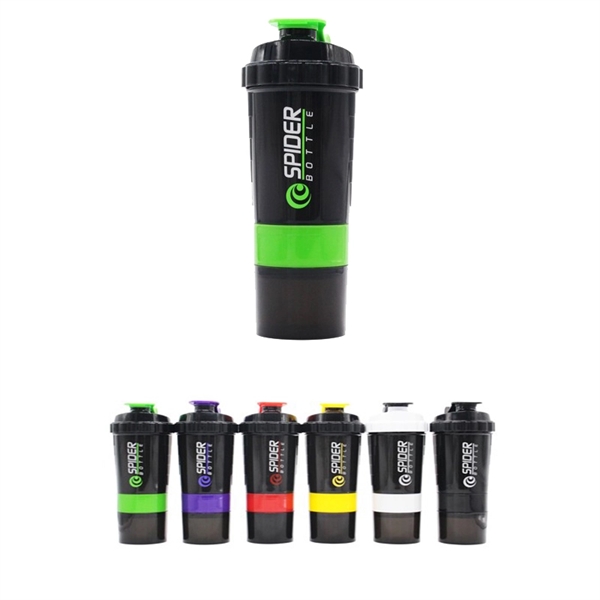 Sports Protein Shaker Cup With 3-Compartments - Image 1