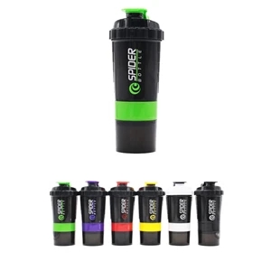 Sports Protein Shaker Cup With 3-Compartments