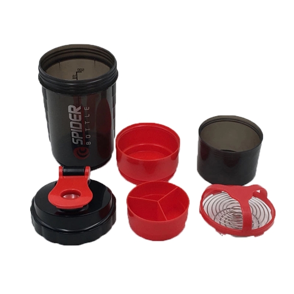 Sports Protein Shaker Cup With 3-Compartments - Image 2