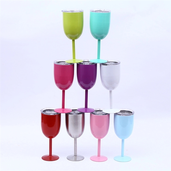 Stainless Steel Wine Goblet Glasses - Image 2