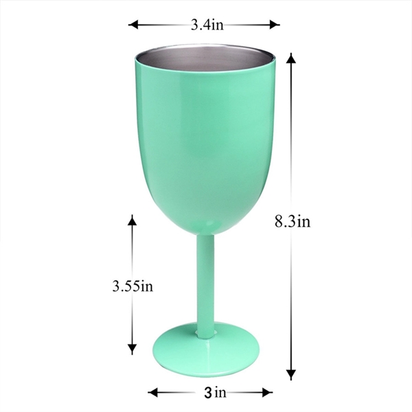 Stainless Steel Wine Goblet Glasses - Image 3
