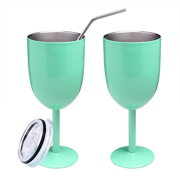 Stainless Steel Wine Goblet Glasses - Image 4