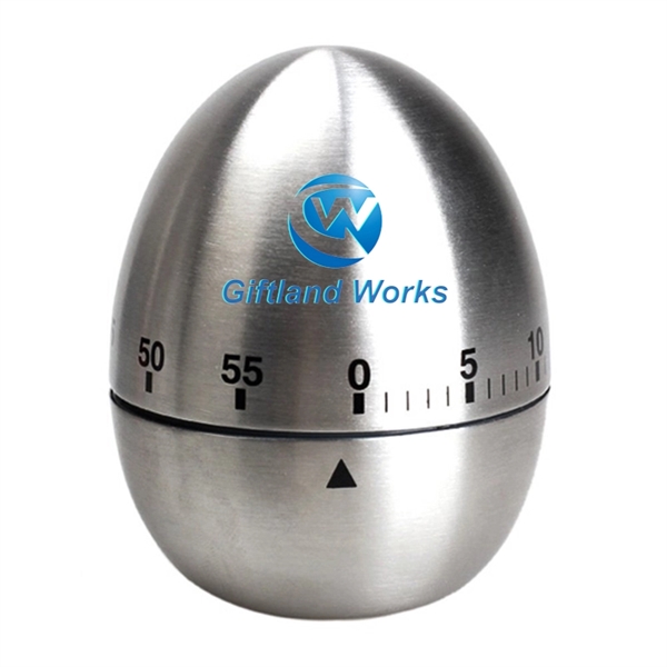 Stainless Steel Mechanical Egg Kitchen Timer - Image 1