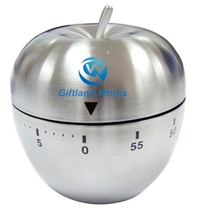 Stainless Steel Mechanical Apple Kitchen Timer
