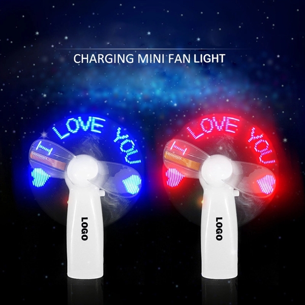 LED Handheld Message Fan - Image 1