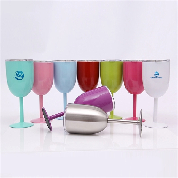 Insulated Stainless Steel Wine Glasses - Image 2
