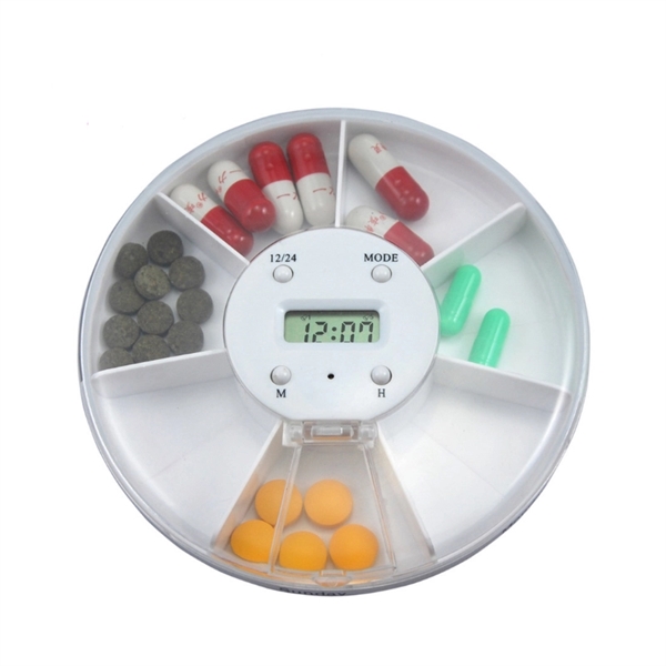 7 Days Timed  LCD Alarm Plastic Medical Case Pill Box  - Image 2