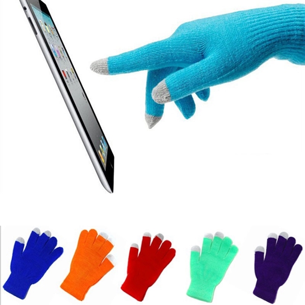 Acrylic Knitted Three Fingers Touch Screen Gloves - Image 1