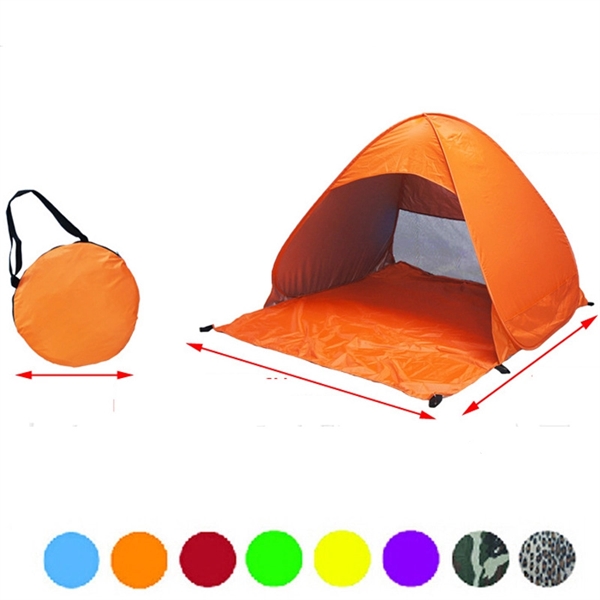 190T Polyester Pop-up Beach Tent - Image 1