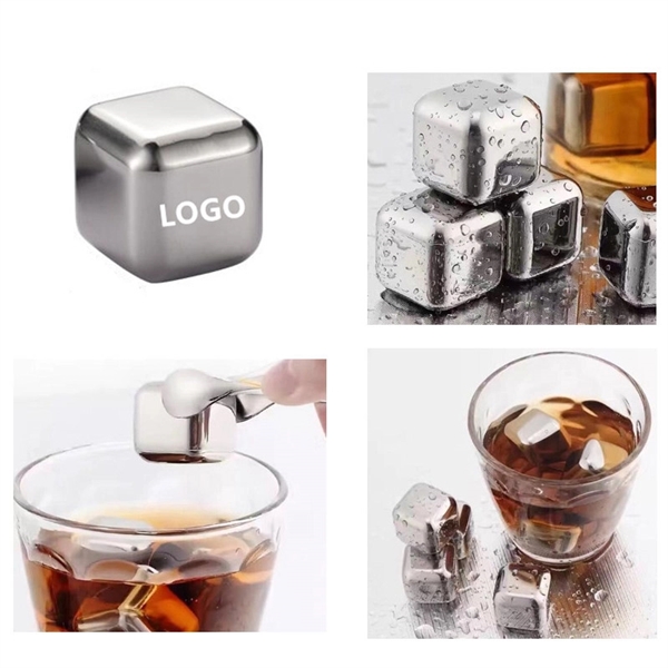 Stainless Steel Square Shaped Frozen Ice Cube - Image 1