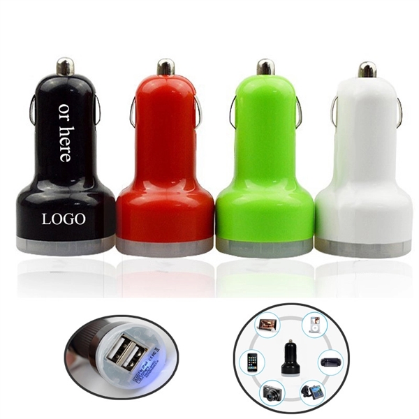 Car Auto Charger With Two USB Sockets - Image 1