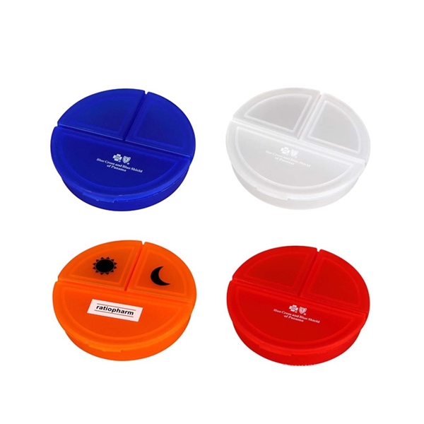 Three Compartments Plastic Pill Box - Image 2