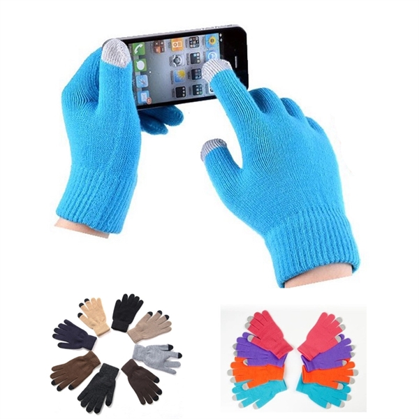 Capacitive Touch Screen Gloves With Conductive Fiber On Thre - Image 2