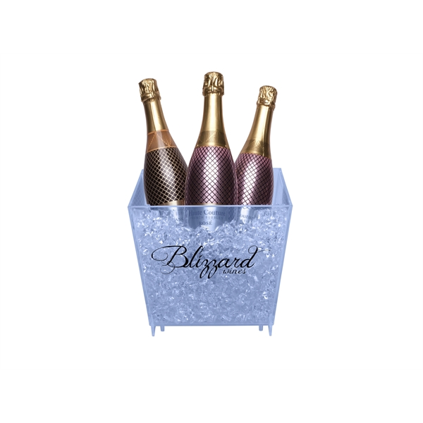Square (2-4 Bottle) Acrylic Champagne Wine Ice Bucket - Image 1