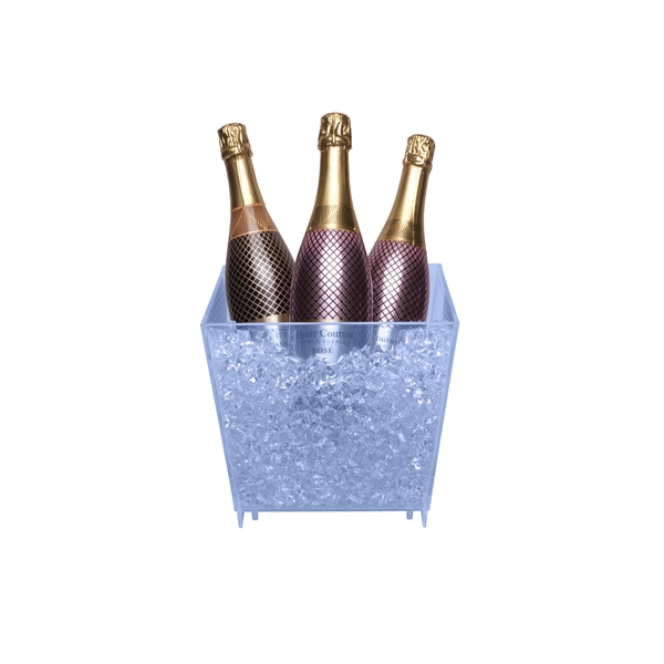 Square (2-4 Bottle) Acrylic Champagne Wine Ice Bucket - Image 2
