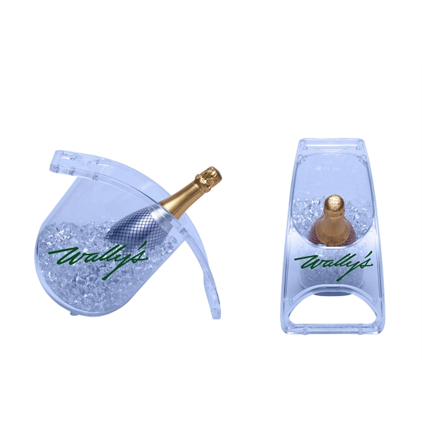 Angle (1 Bottle) Acrylic Champagne Wine Ice Bucket - Image 1