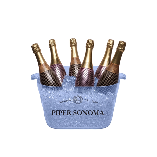 Square Party Tub (4-6 Bottle) Acrylic Champagne Ice Bucket - Image 1