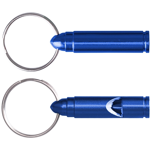 Bullet Shaped Whistle with Key Ring - Image 2