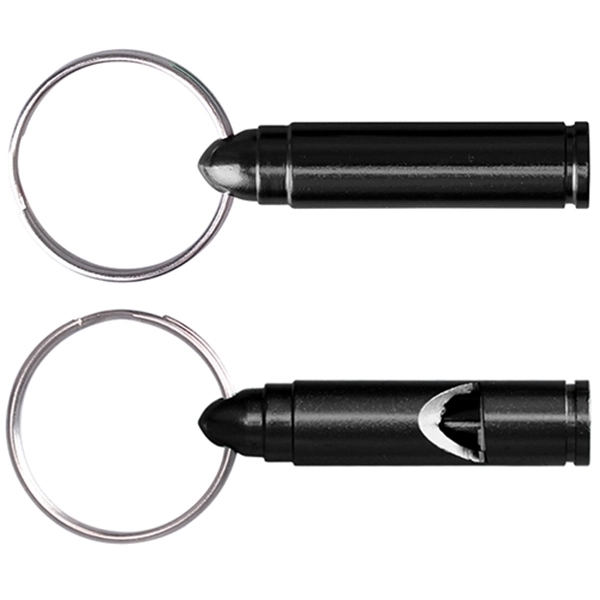Bullet Shaped Whistle with Key Ring - Image 4
