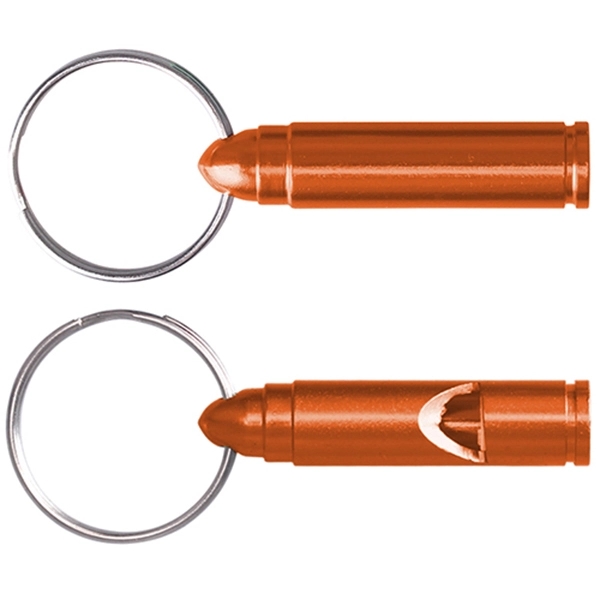 Bullet Shaped Whistle with Key Ring - Image 5